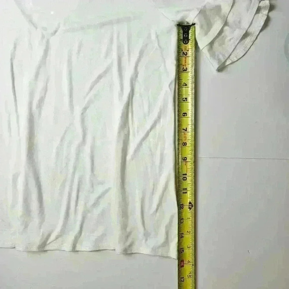 Maurices V Back White Flutter sleeve Top Medium - Picture 3 of 7